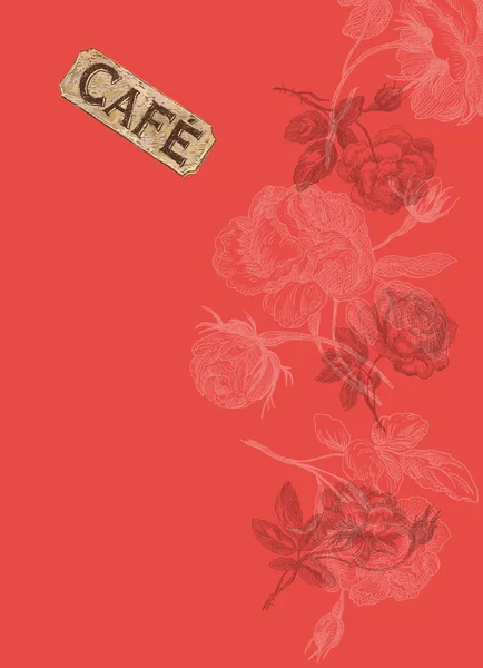 Café thema illustratie — Stockfoto