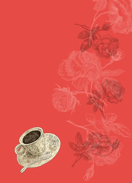 Kawiarnia tematu ilustracja — Zdjęcie stockowe