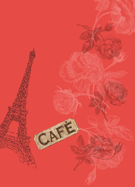 Café thema illustratie — Stockfoto