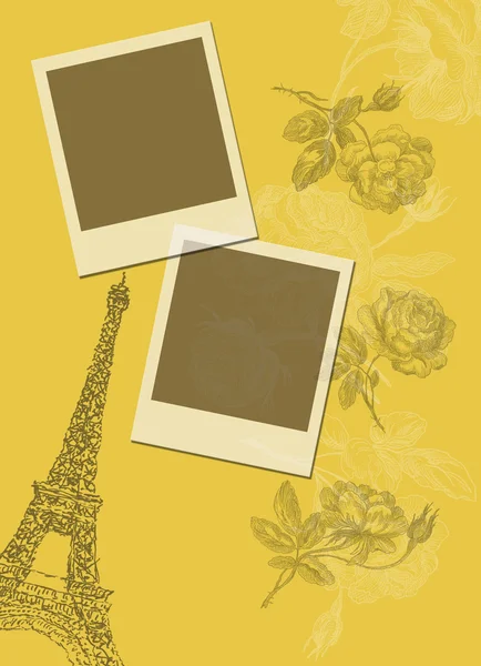 Two frames on yellow — Stock Photo, Image