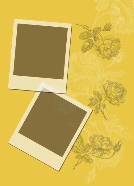 Twee frames op geel — Stockfoto