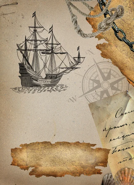 Mappa dei pirati — Foto Stock