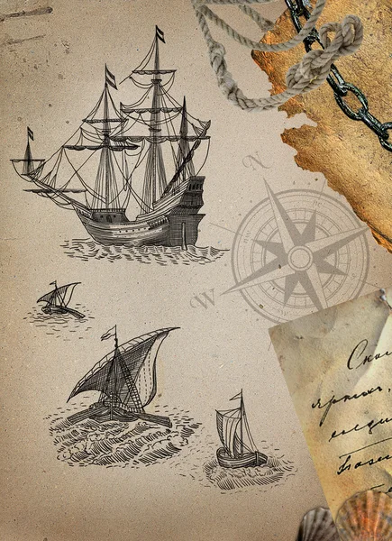 Pirátská mapa — Stock fotografie