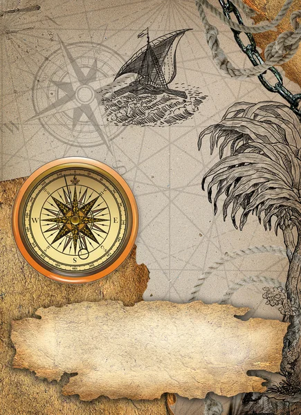 Карта піратських — стокове фото