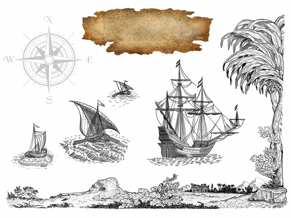 Mapa pirata —  Fotos de Stock