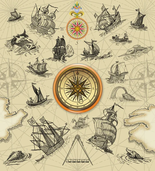 Mapa dos piratas — Fotografia de Stock