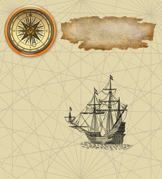 Mapa piratów — Zdjęcie stockowe