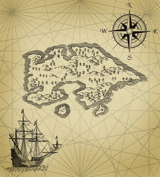 Korsan Haritası — Stok fotoğraf