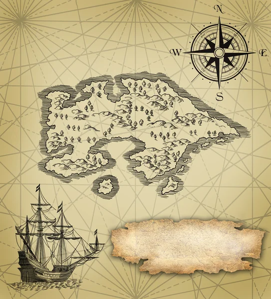 stock image Pirate map
