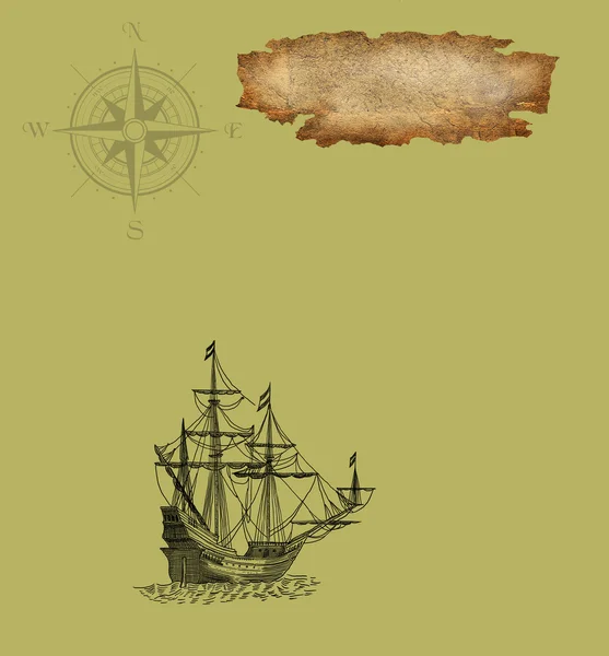 Piratenlandkarte — Stockfoto