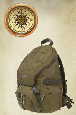 Modern backpack clipart