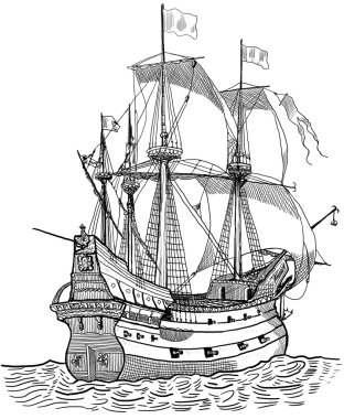 Pirate galion clipart