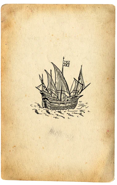 Oude kaart van de piraat — Stockfoto