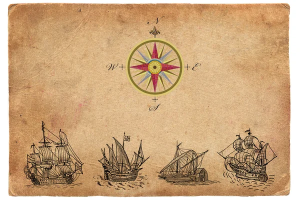 Velho mapa pirata — Fotografia de Stock