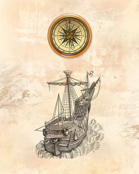 Pirátská galion — Stock fotografie
