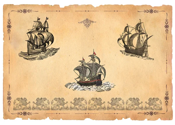 Old pirate map — Stock Photo, Image