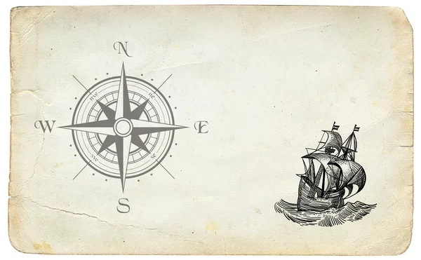 Ancienne carte pirate — Photo