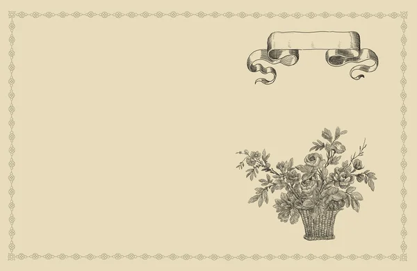 Ilustracja starych róż — Zdjęcie stockowe