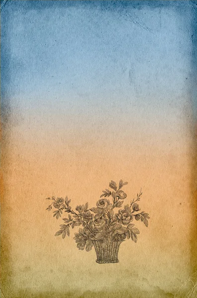 Ilustracja starych róż — Zdjęcie stockowe