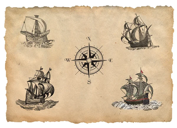 Mapa pirata antiguo — Foto de Stock