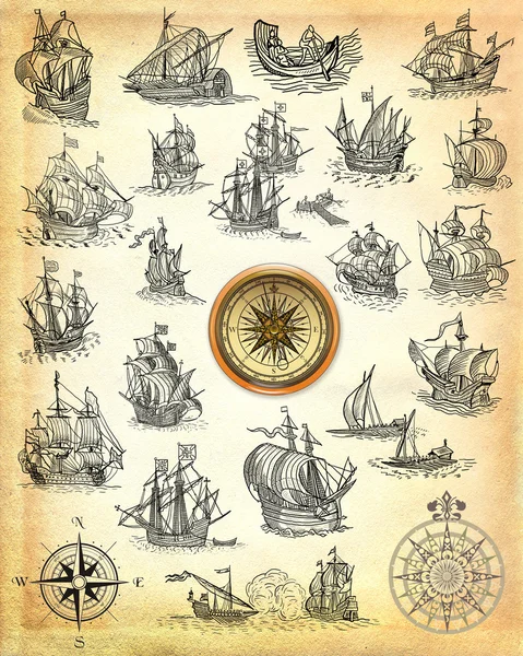 Vecchia mappa dei pirati — Foto Stock