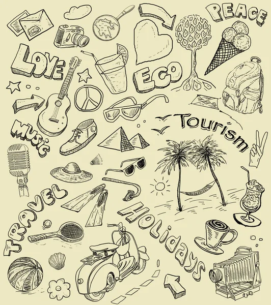 Travel theme set illustration — Stock Photo, Image
