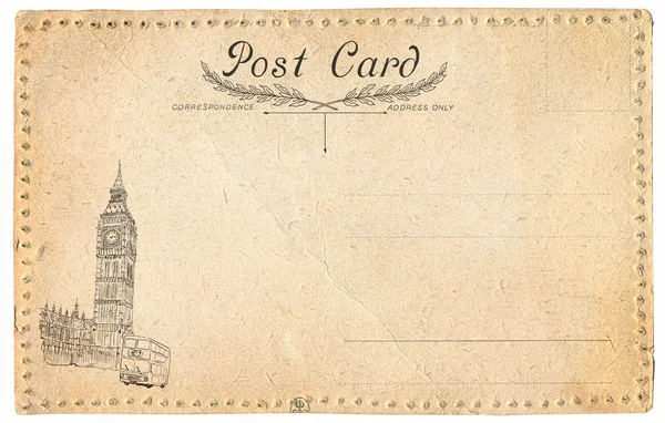 Cartão postal antigo — Fotografia de Stock