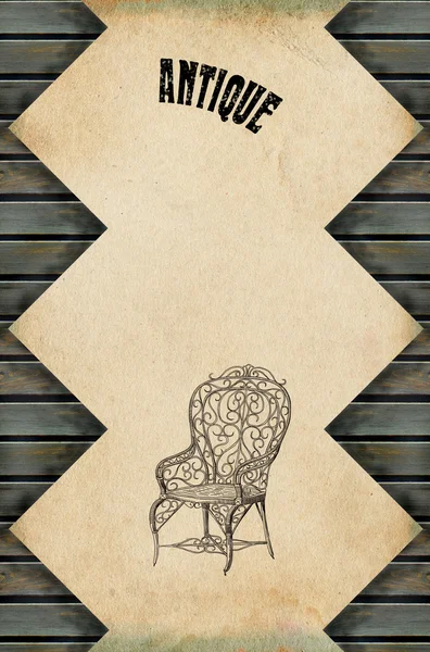 アンティークの椅子の図 — ストック写真