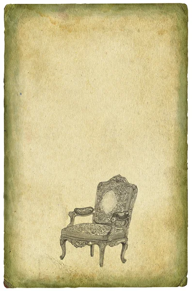 Ancienne illustration de chaise — Photo