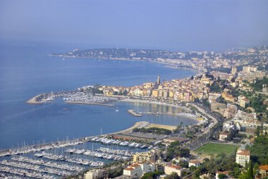 View on Azure coast in Nice, France clipart