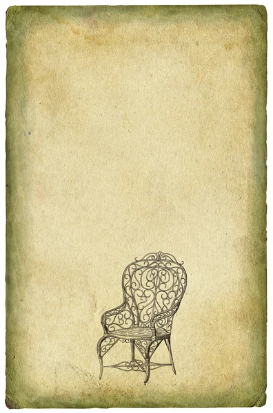 Stary fotel ilustracja — Zdjęcie stockowe