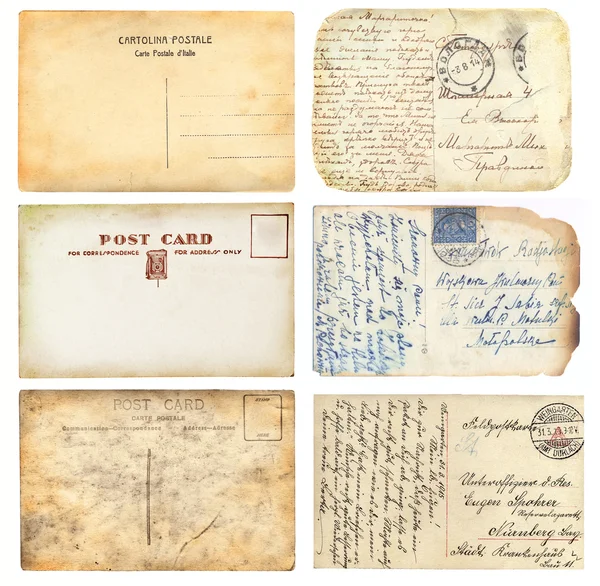 Conjunto de postales antiguas — Foto de Stock