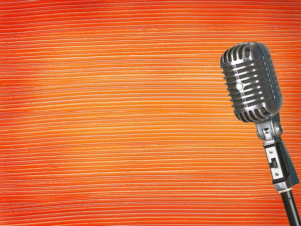 Texture wall background with microphone — Stock Photo, Image