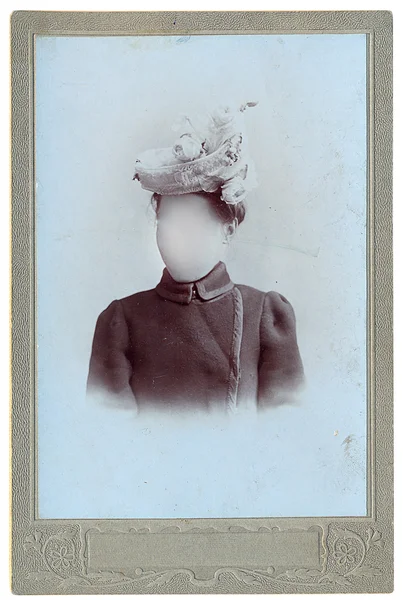 Retro zdjęcie woman.face sklonowanej obecnie. można użyć ramki lub dodać własną twarz. — Zdjęcie stockowe