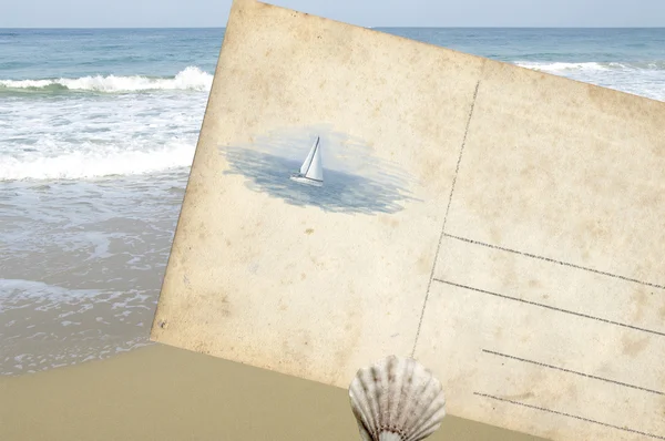 Imagem vintage de um mar — Fotografia de Stock