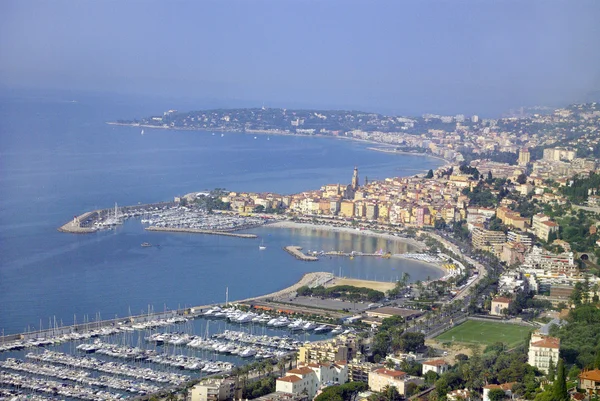 Vedere pe coasta Azure din Nisa, Franța — Fotografie, imagine de stoc