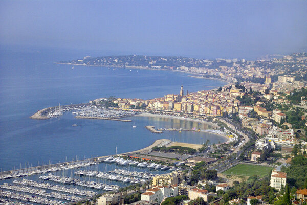 View on Azure coast in Nice, France