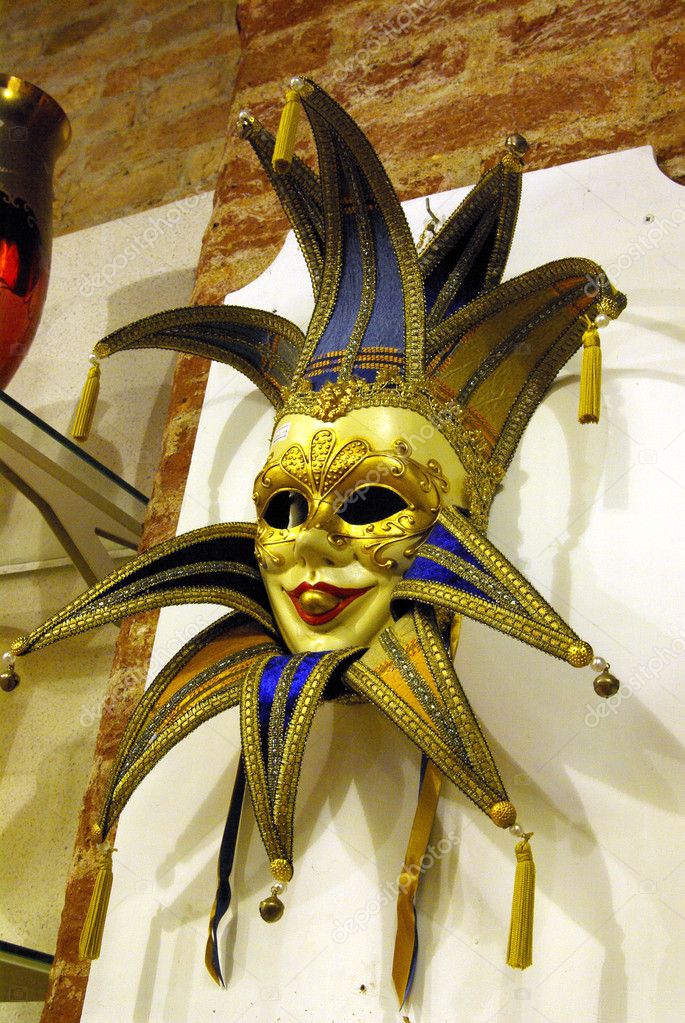 Gold mask in Venice, Italy