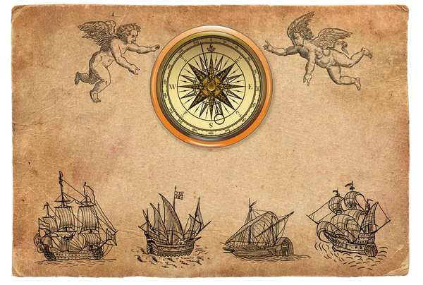 古い海賊の地図 — ストック写真