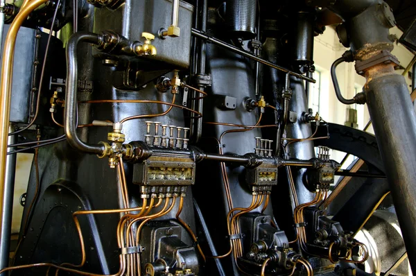 Původní dieselový motor z roku 1930 — Stock fotografie