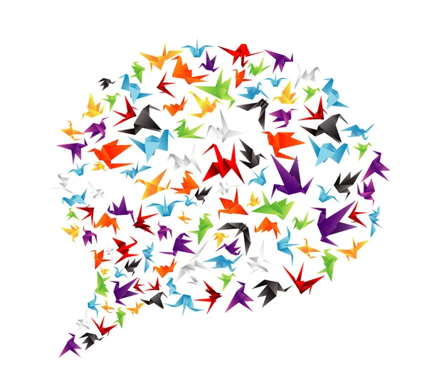 Appel aux oiseaux de papier — Image vectorielle