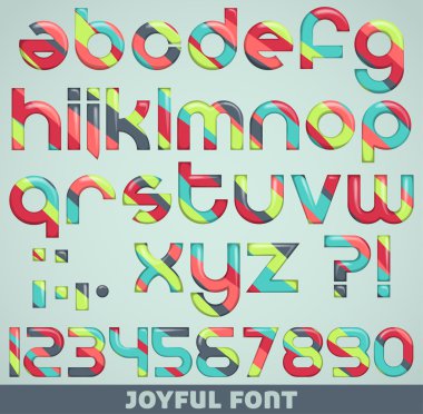 Joyful font clipart