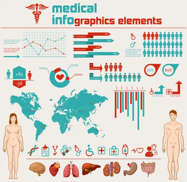 Tıbbi bilgi grafik — Stok Vektör