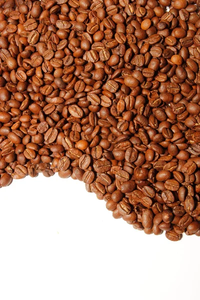 Coffee beans background. Curve (wave). — Stock Photo, Image