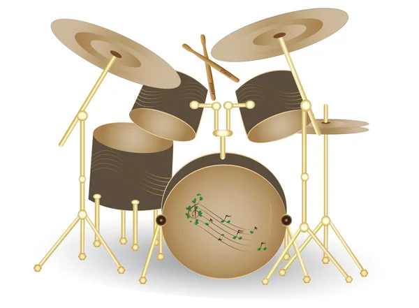 Vettore tamburi — Vettoriale Stock