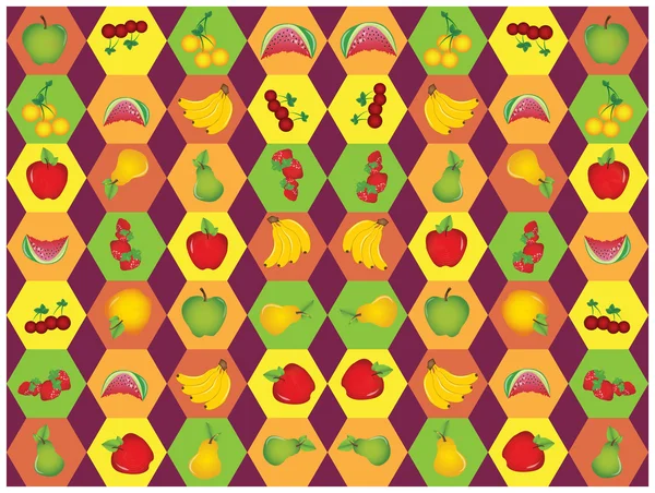 Fruit pattern — Stock Vector