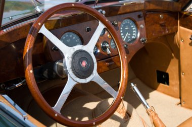 PAAREN IM GLIEN, GERMANY - MAY 26: Cab Jaguar E-Type V12, 