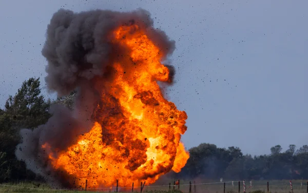 stock image Explosion with flying debris