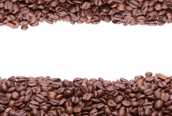 stock image Partially filled with roasted coffee beans background