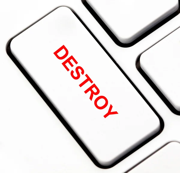 Destroy button on keyboard — Stock Photo, Image